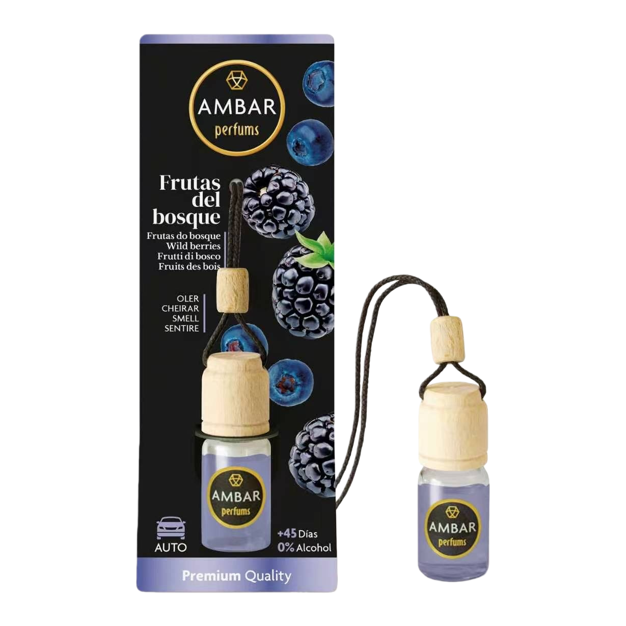 AMBAR Frutas del bosque car Fragrance, jungle fruit aroma, long-lasting fragrance, car fragrance Item Picture