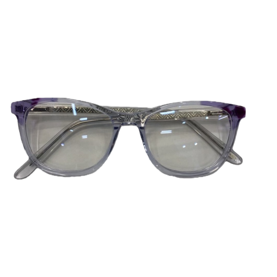 Purple transparent frame optical glasses for myopia, fashionable and lightweight glasses without nose pads Item Picture