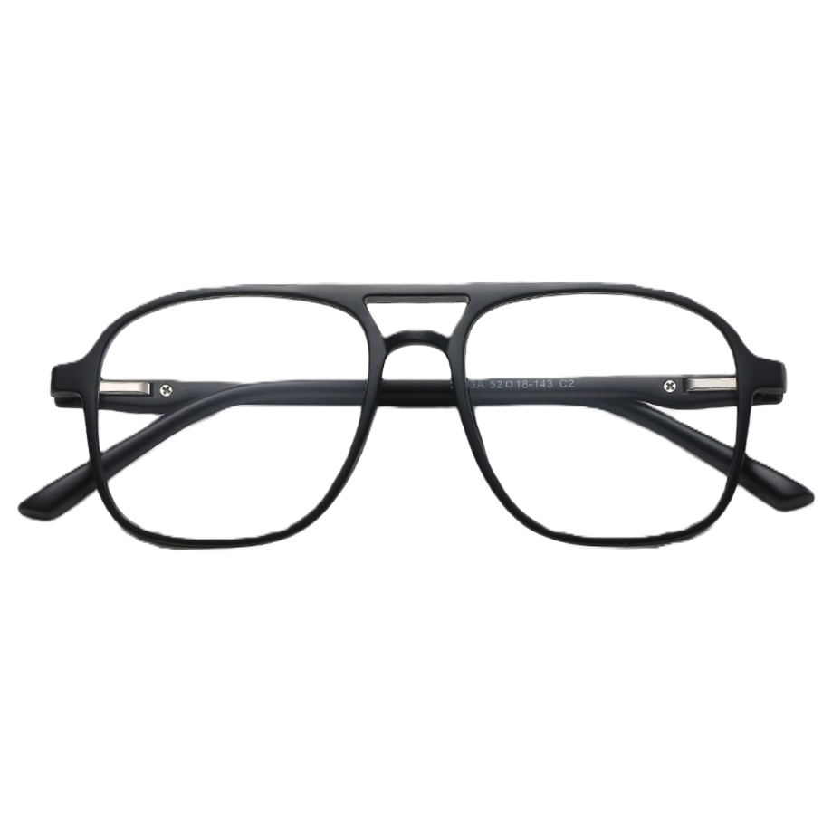 Black frame glasses, metal lightweight myopia frame, fashionable, versatile and all-purpose Item Picture