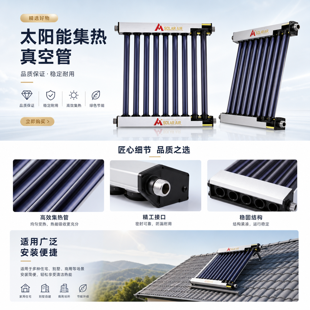PCM太阳能集热管SOLAR AIR真空管集热器详情1