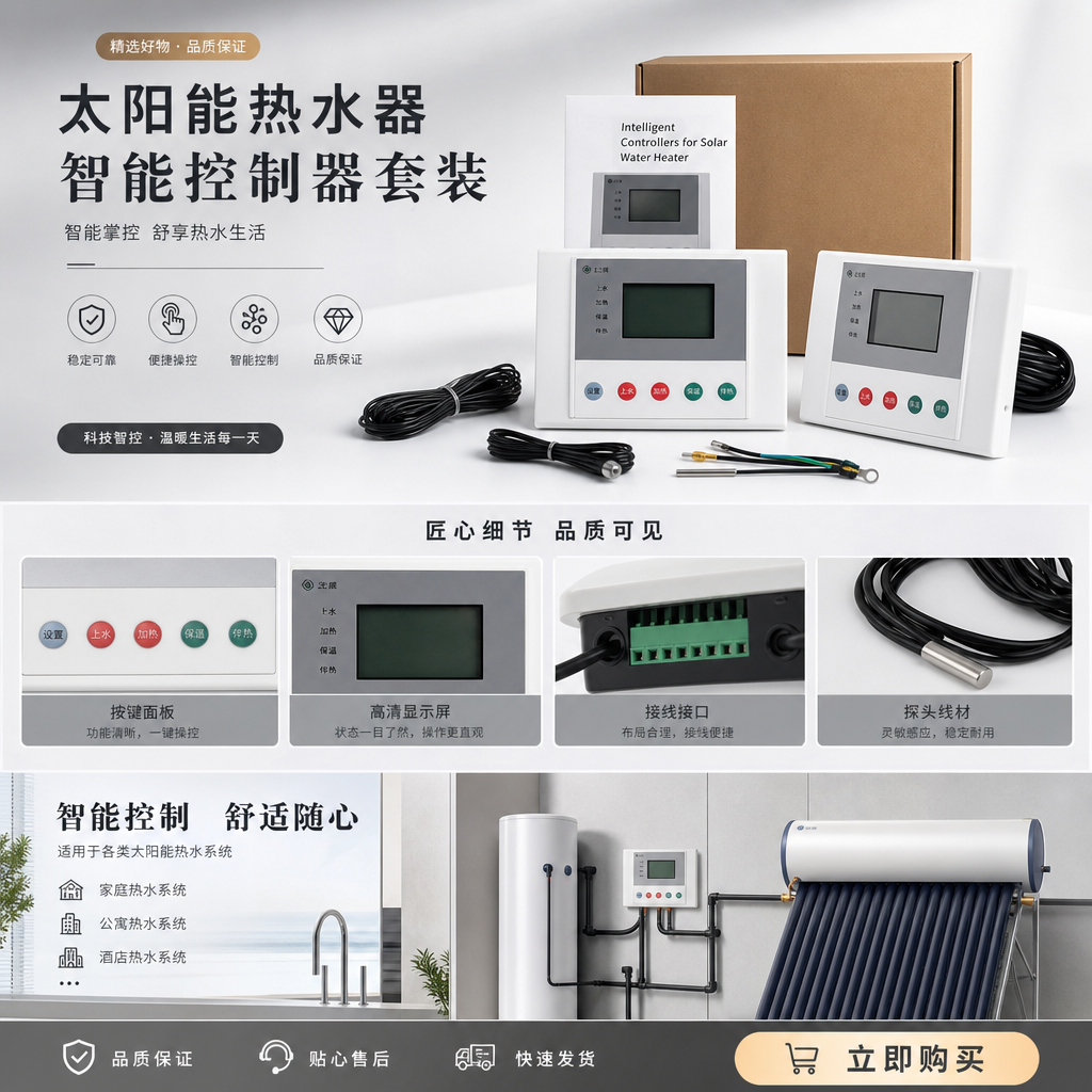 TK-7Y系列太阳能热水器智能控制器 温控定时防冻自动控制详情1