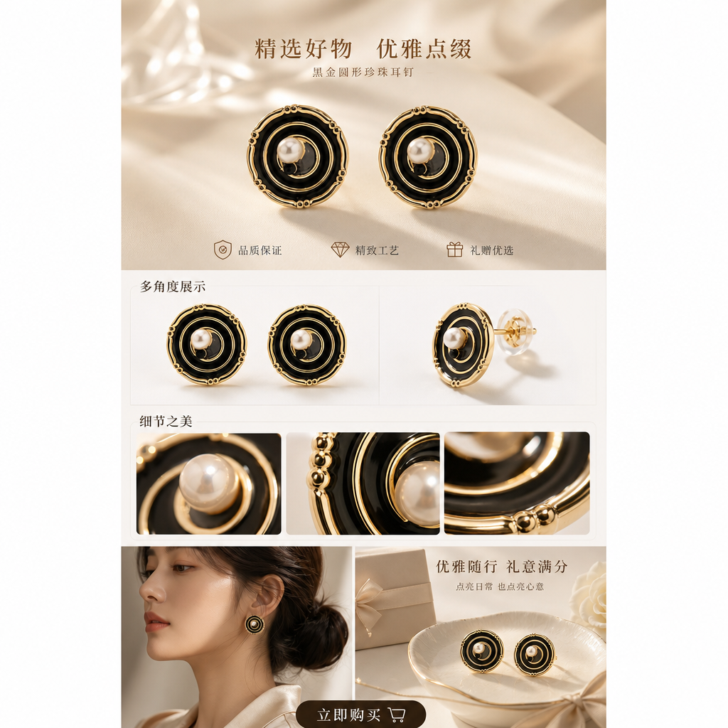 A pair of pure silver anti-allergy earrings and stud earrings are perfect for daily commuting pic 1
