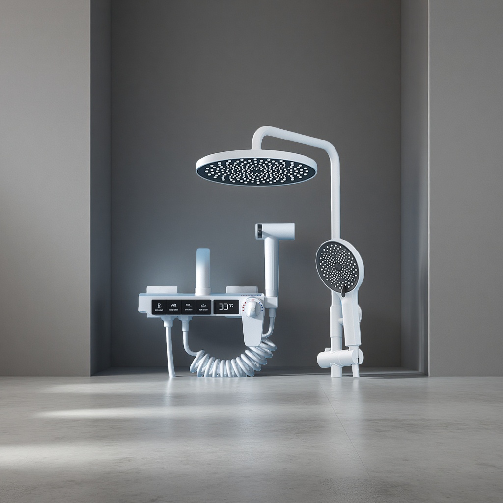High-quality appearance level shower head device, fashionable and simple, constant-temperature anti-scald water-saving shower head Application Scenario