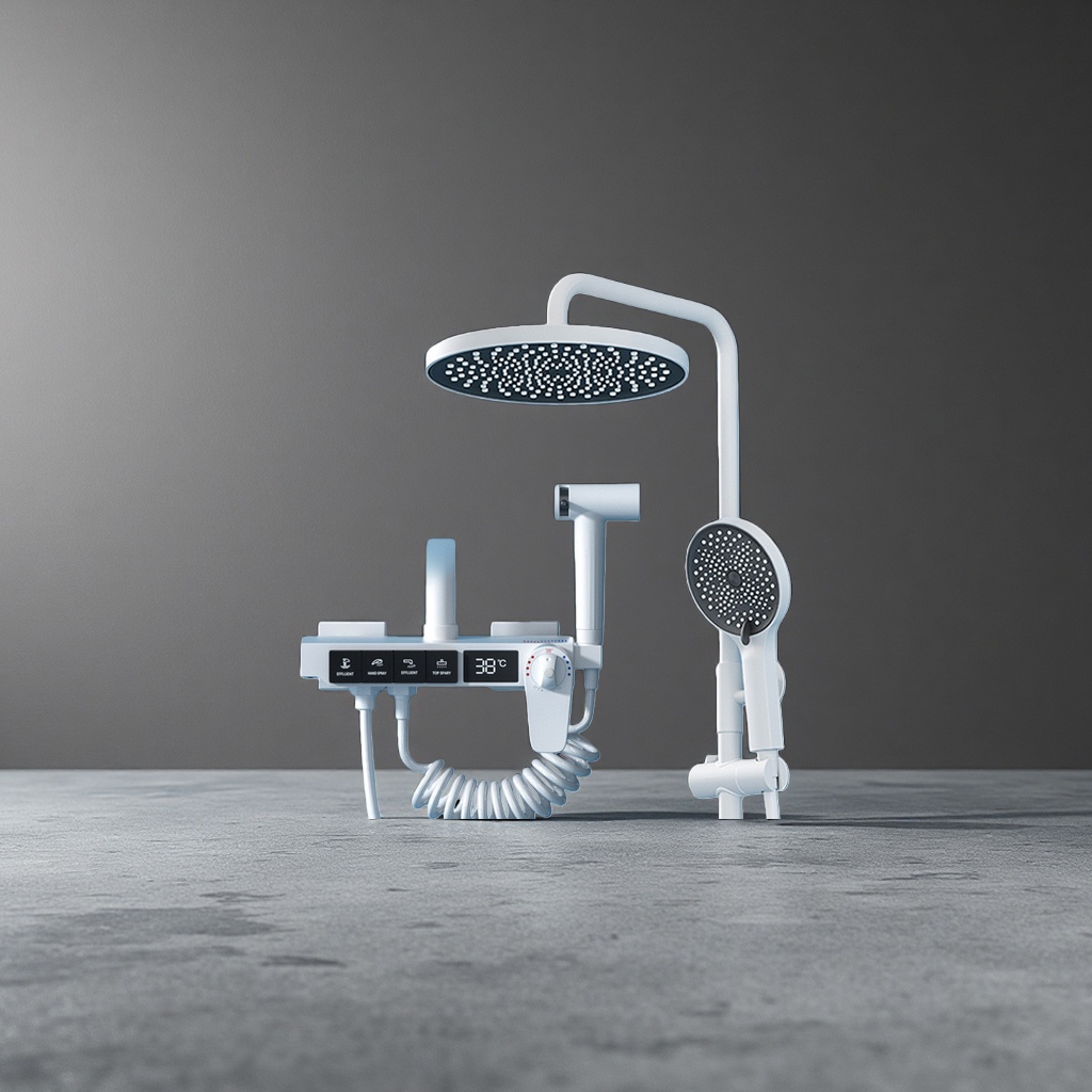 High-quality appearance level shower head device, fashionable and simple, constant-temperature anti-scald water-saving shower head