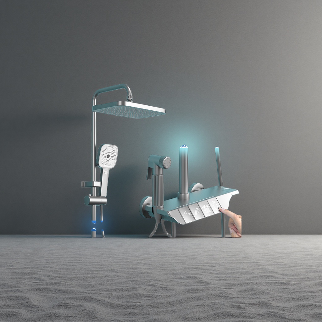 Shower head device set: constant-temperature anti-scald water-saving pressure-increasing shower head Specification image