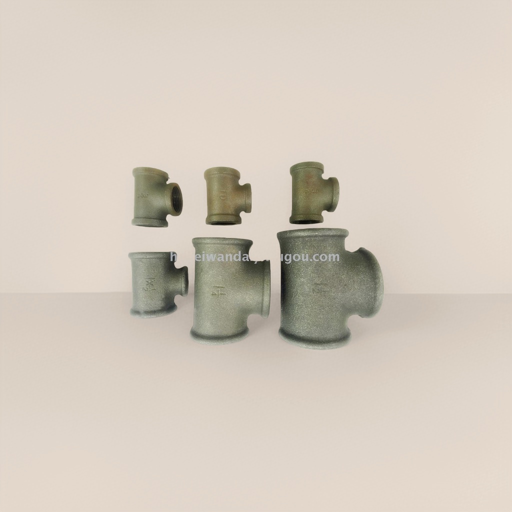 Metal pipe three-way joints, stainless steel galvanized pipe fittings, 20mm, 25mm, 32mm Specification image