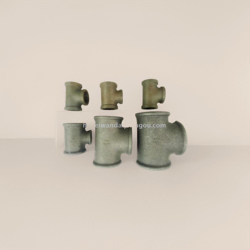 Metal pipe three-way joints, stainless steel galvanized pipe fittings, 20mm, 25mm, 32mm