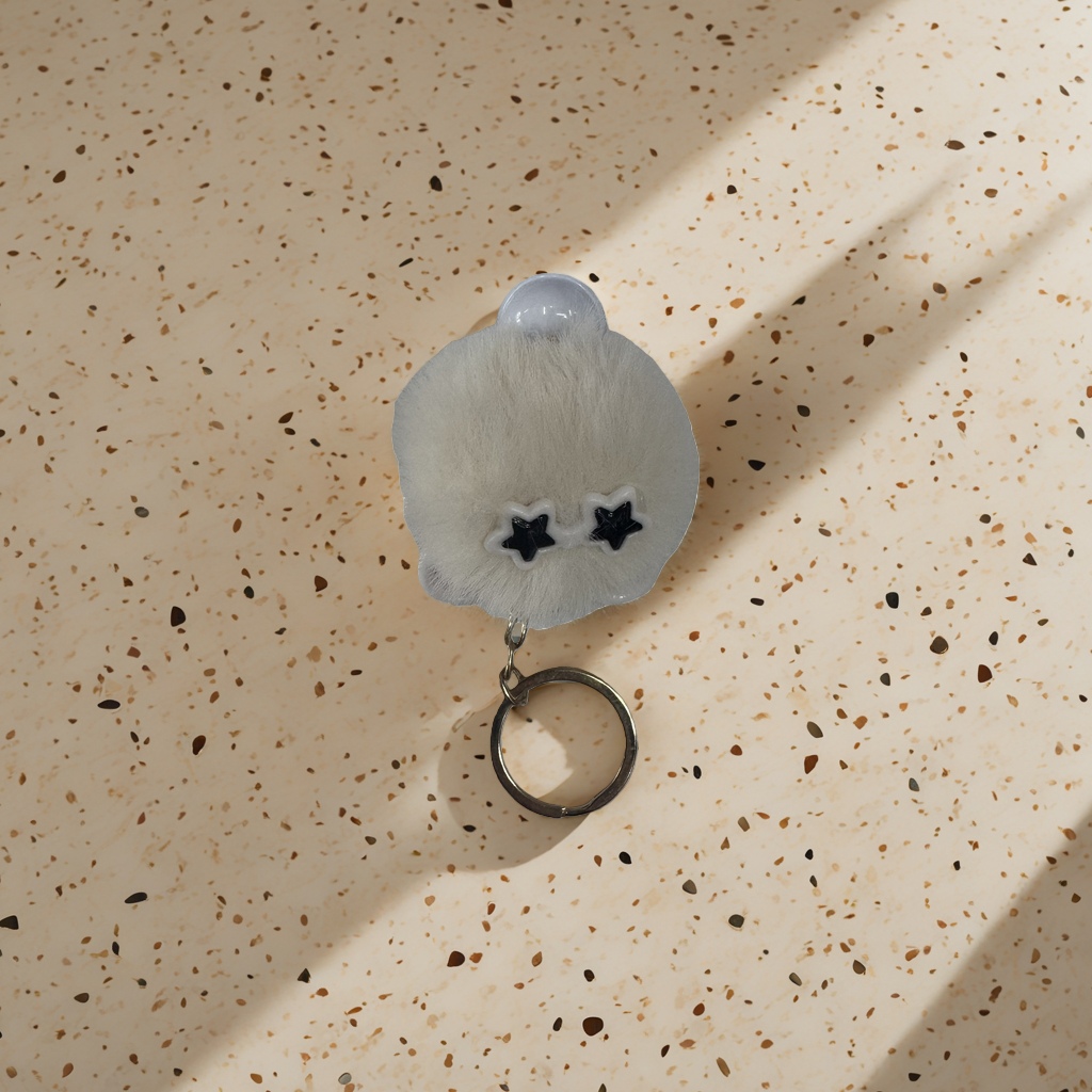 Plush keychain, cute cartoon pendant, car bag, bear and rabbit adorable pets details Picture