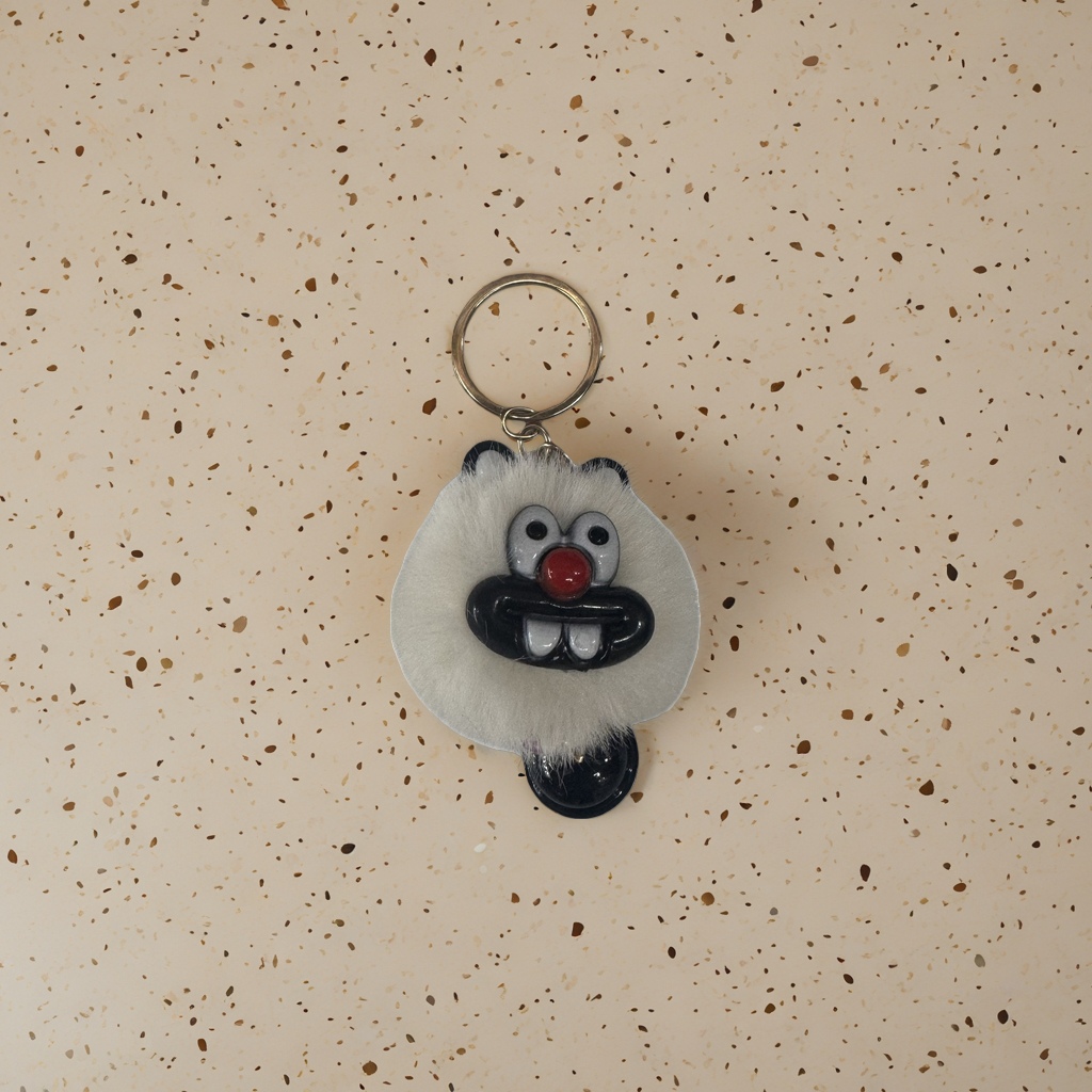 Plush toy keychain, cute cartoon pendant, portable little bear rabbit style Application Scenario