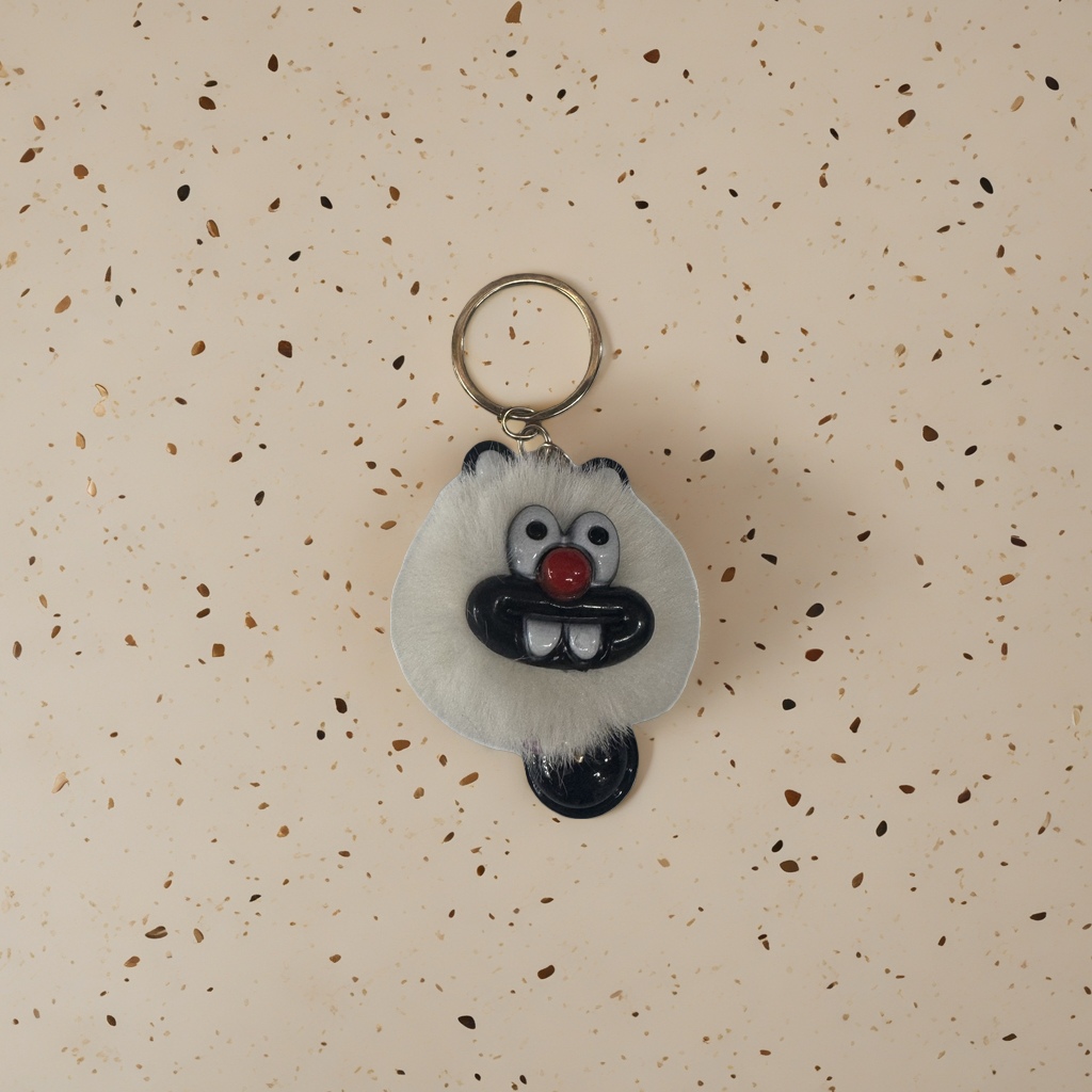 Plush toy keychain, cute cartoon pendant, portable little bear rabbit style Specification image