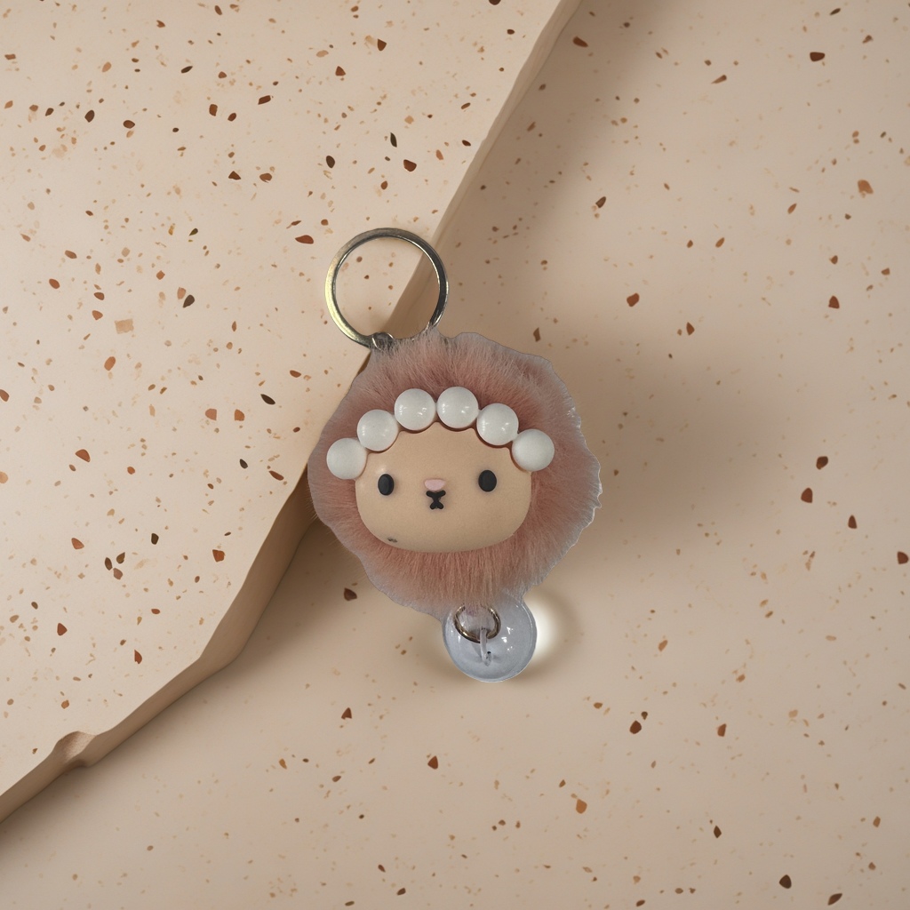 Pink plush toy pendant, cute and adorable car backpack decoration plush pendant Application Scenario