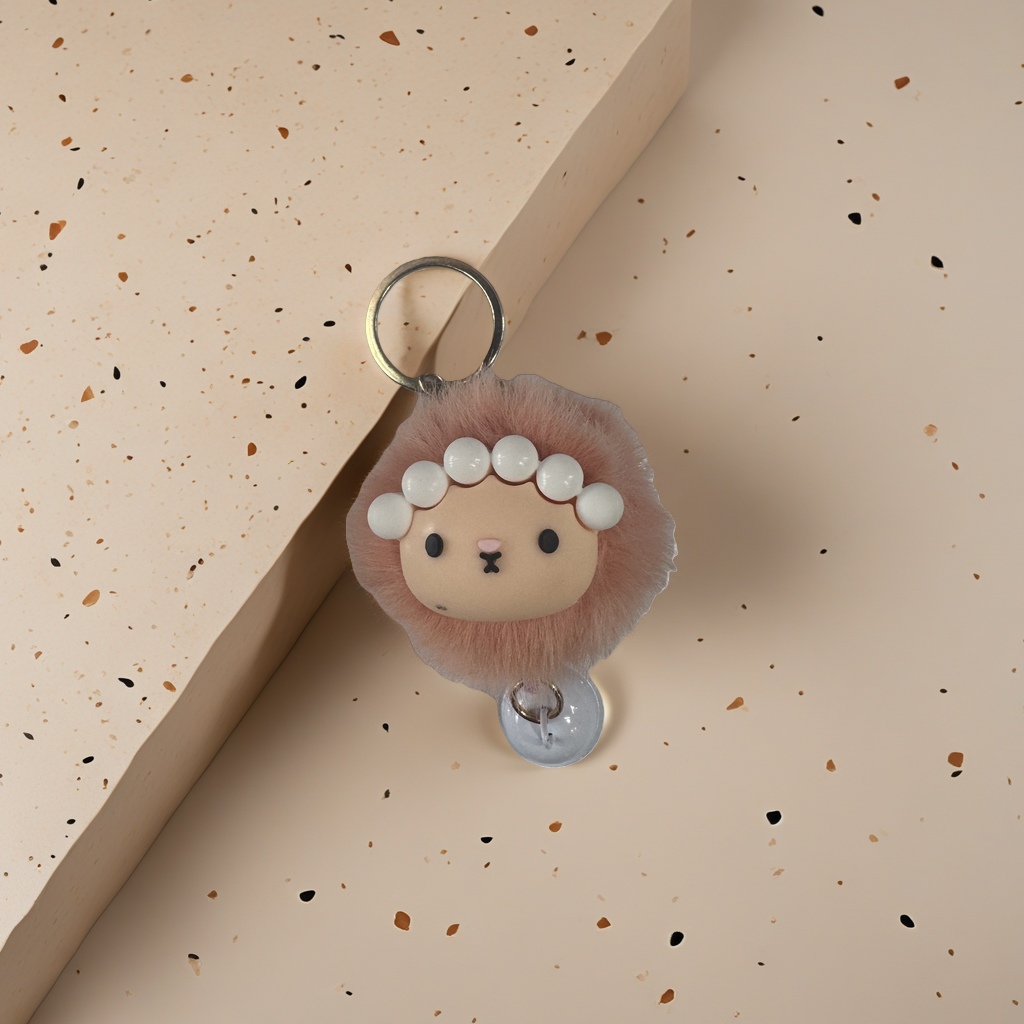 Pink plush toy pendant, cute and adorable car backpack decoration plush pendant