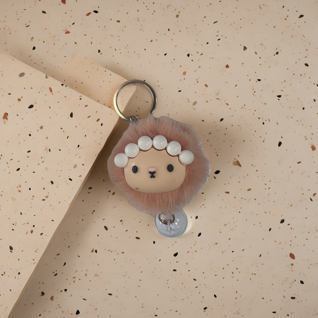 Pink plush toy pendant, cute and adorable car backpack decoration plush pendant Specification image