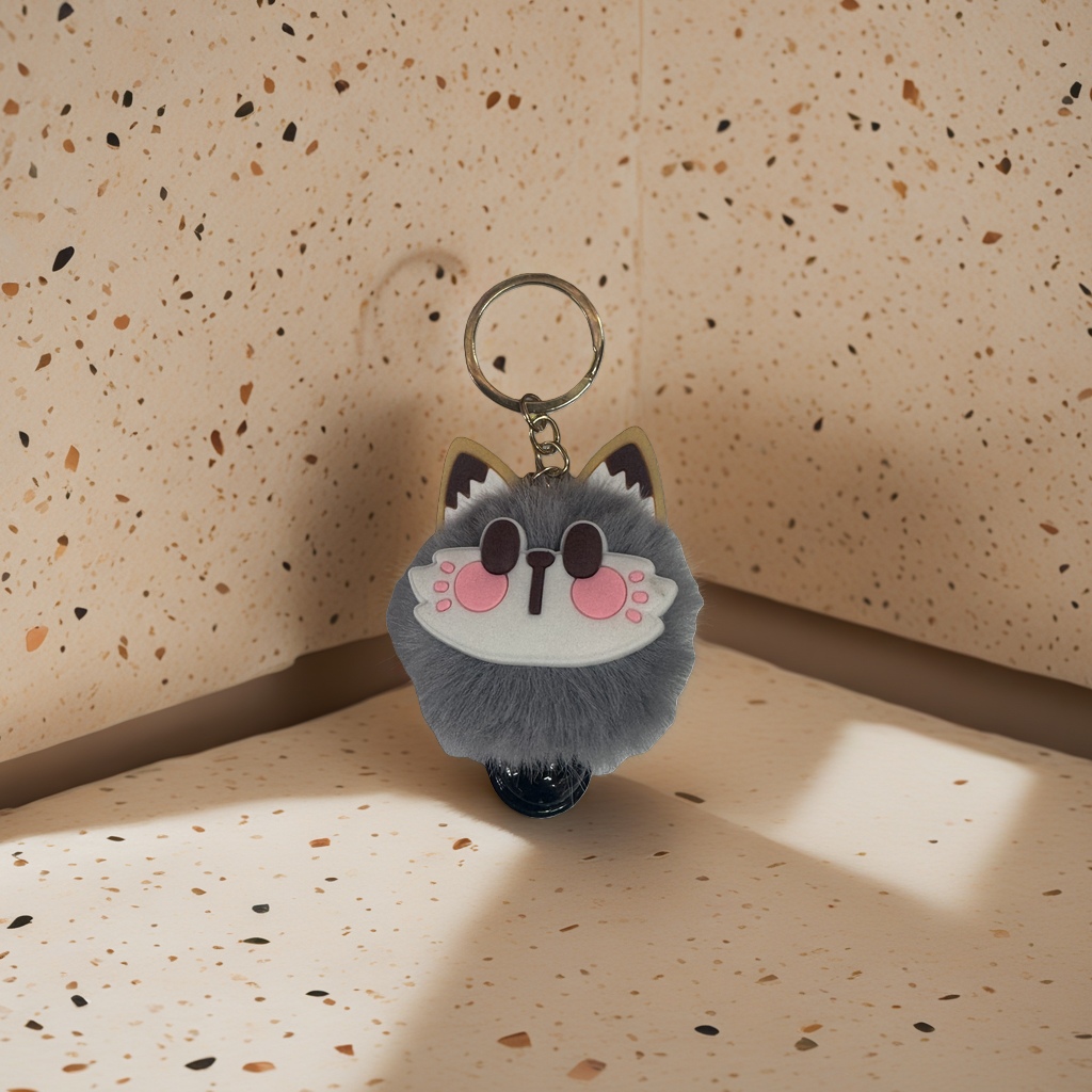 plush toy keychain short fleece plush material portable bag for car use Application Scenario