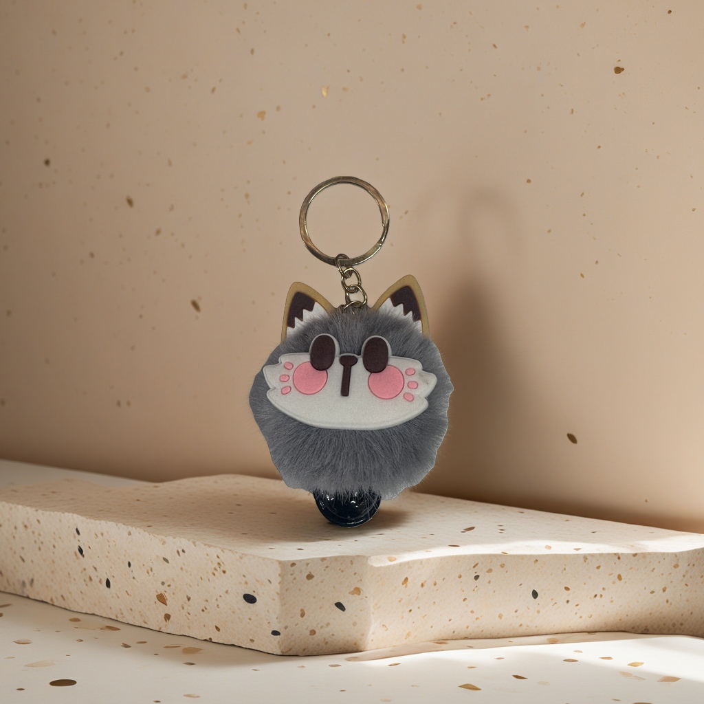 plush toy keychain short fleece plush material portable bag for car use details Picture