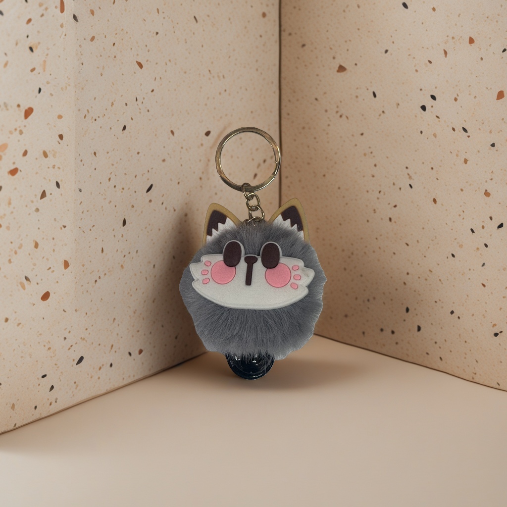 plush toy keychain short fleece plush material portable bag for car use