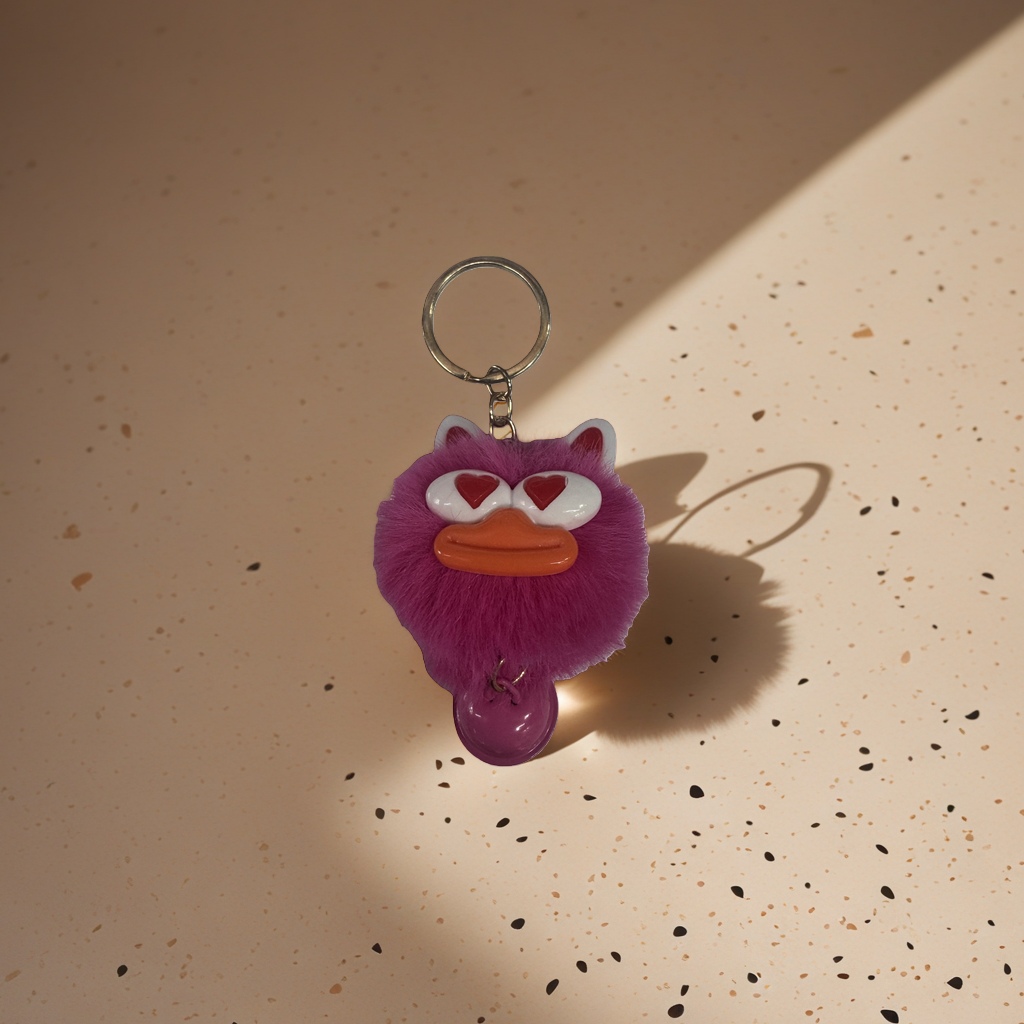 plush toy keychain short fleece plush scratch-resistant car key pendant Specification image