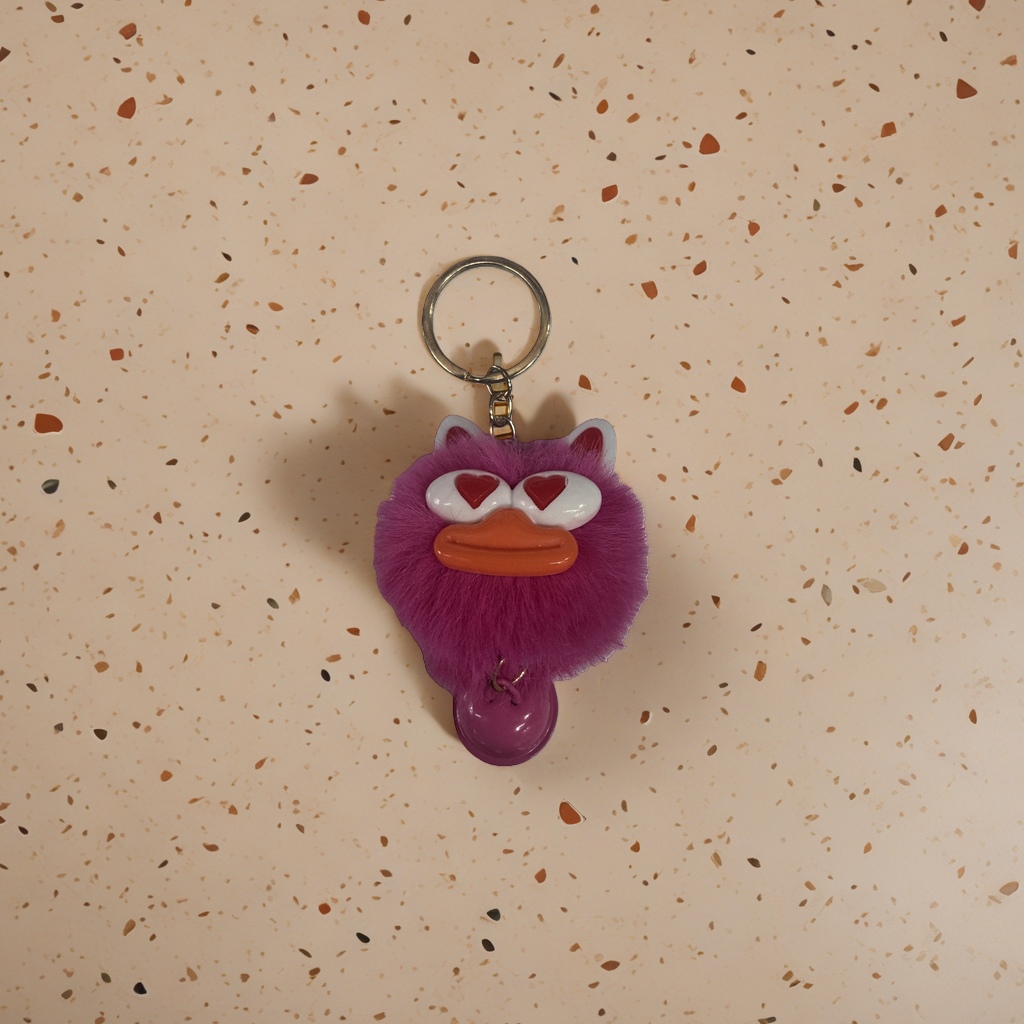 plush toy keychain short fleece plush scratch-resistant car key pendant details Picture