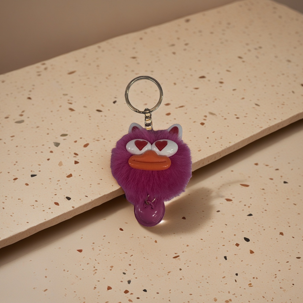 plush toy keychain short fleece plush scratch-resistant car key pendant Application Scenario