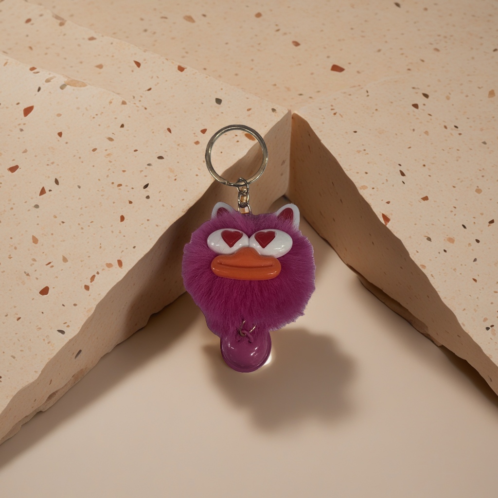 plush toy keychain short fleece plush scratch-resistant car key pendant