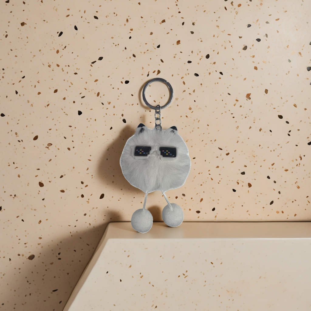 plush toy keychain short fleece plush pendant portable car bag hanging details Picture