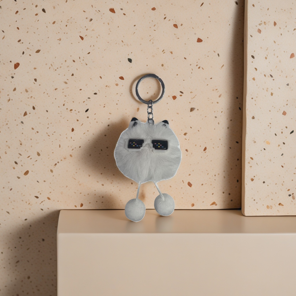 plush toy keychain short fleece plush pendant portable car bag hanging