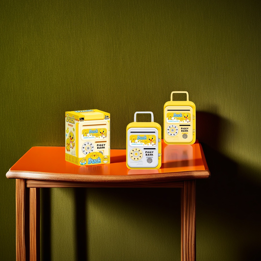 Yellow duckling electronic password children's toy piggy bank, cute cartoon piggy bank Application Scenario
