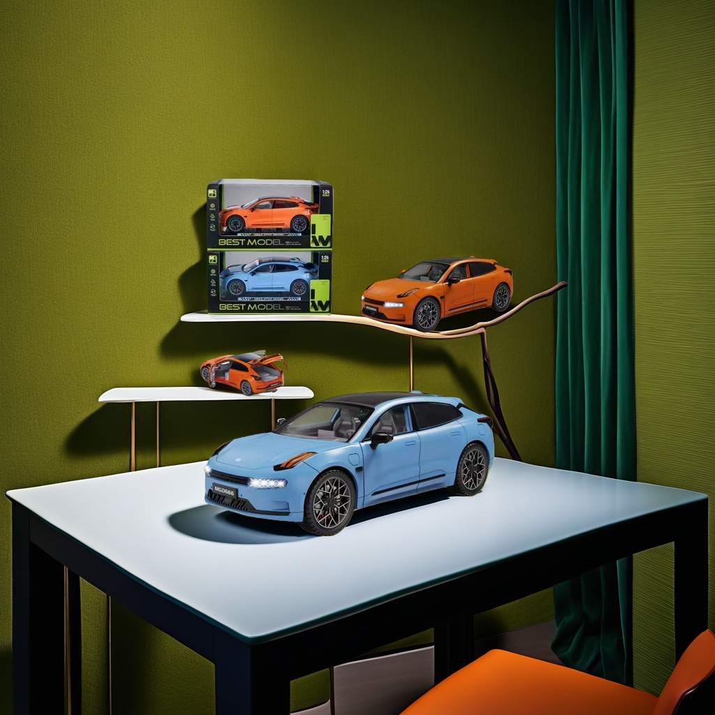 يمكن لسيارة برتقالية من اللون الازرق الى ٢٤ ان تفتح بابها بمزيج من الاضاءة Specification image