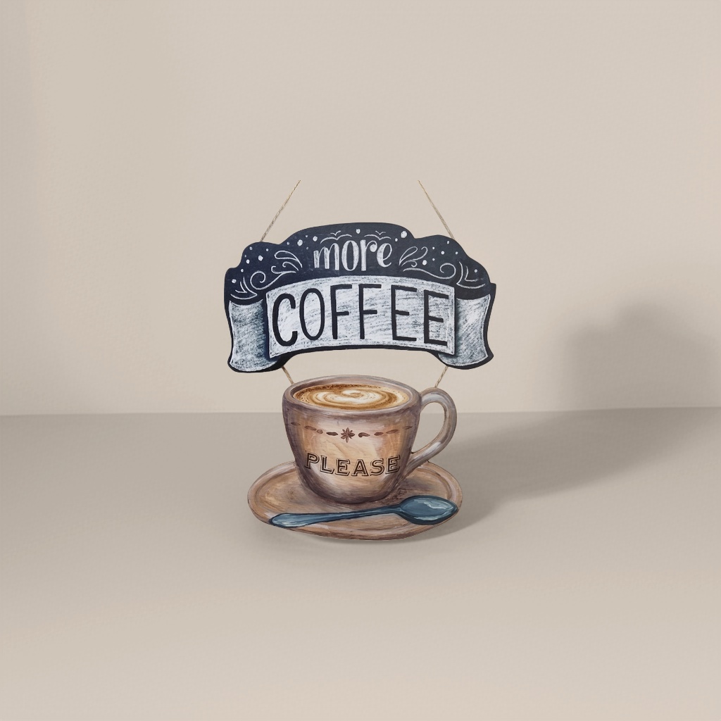 Coffee cup signboards, decorative paintings, coffee-themed wall hangings, creative ornaments for the living room and bedroom Specification image