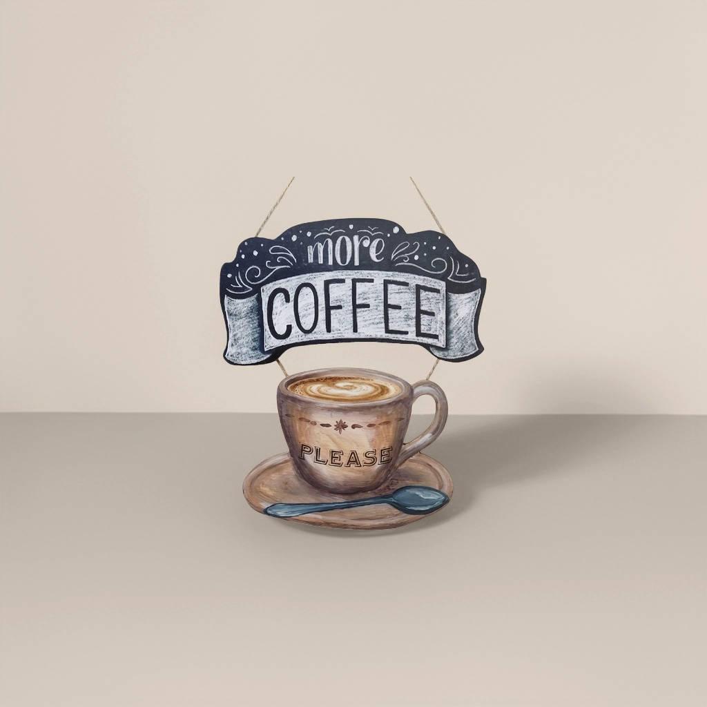 Coffee cup signboards, decorative paintings, coffee-themed wall hangings, creative ornaments for the living room and bedroom Application Scenario