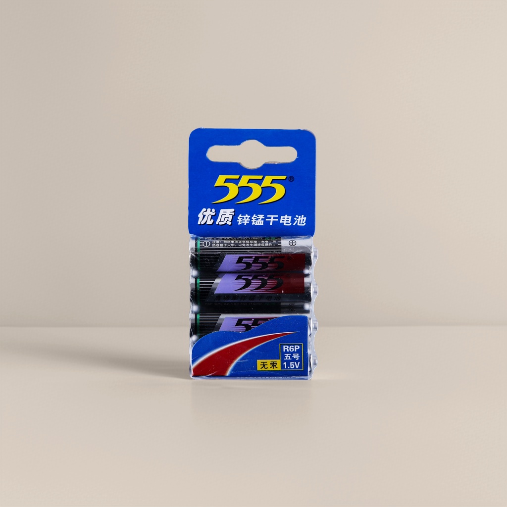 555 high-quality zinc-manganese dry battery, single-cell 1.5V alkaline alternative for long-lasting power supply