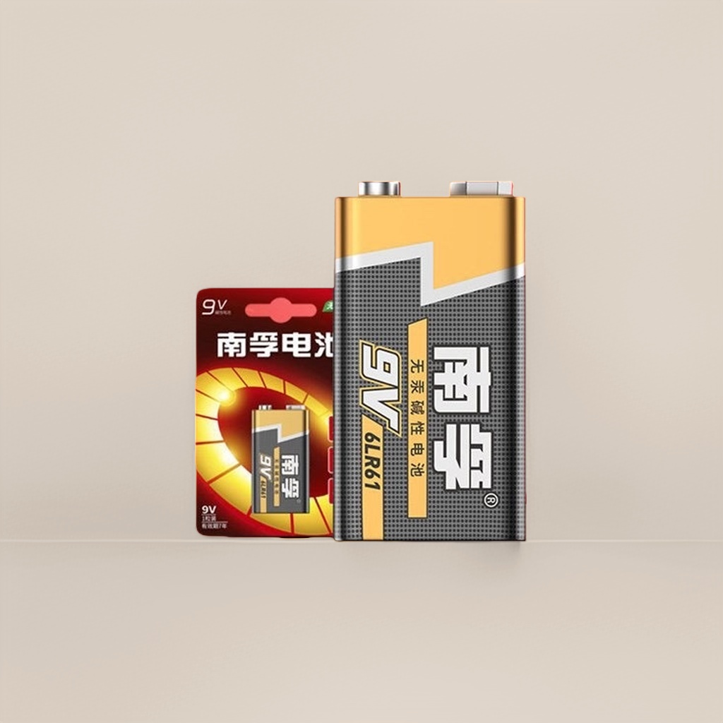 The Nanfu 9V alkaline battery is suitable for devices such as smoke alarm remote controls Specification image