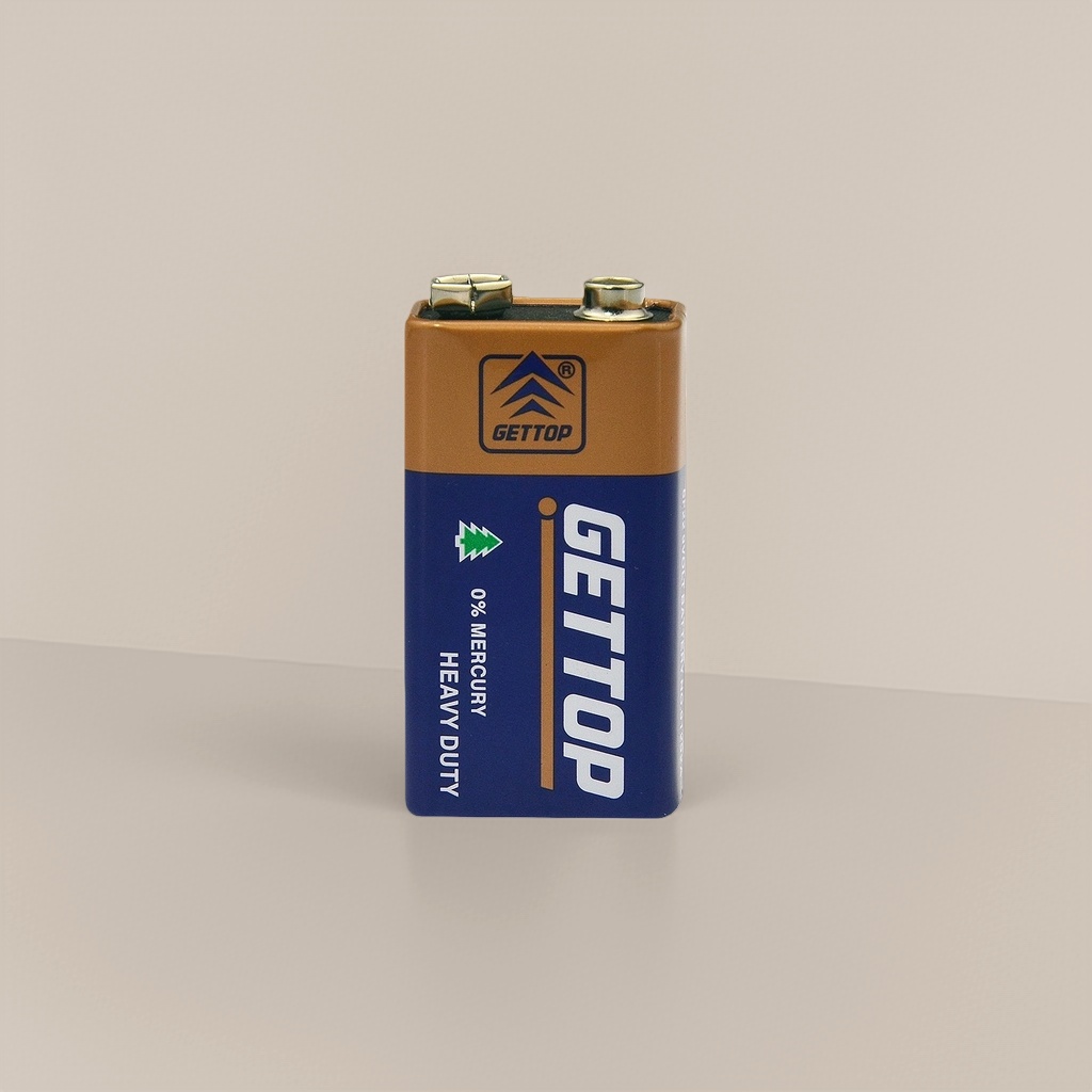 The GETTOP 9V alkaline battery 6F22 offers long-lasting power and is suitable for smoke alarms and multimeters