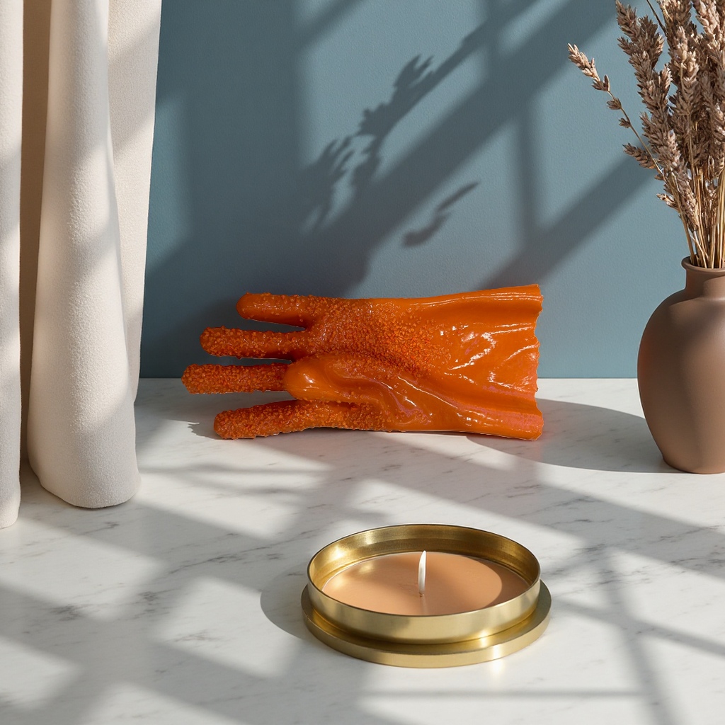 Orange rubber gloves, anti-slip, thickened and wear-resistant, household kitchen cleaning and labor protection supplies Specification image
