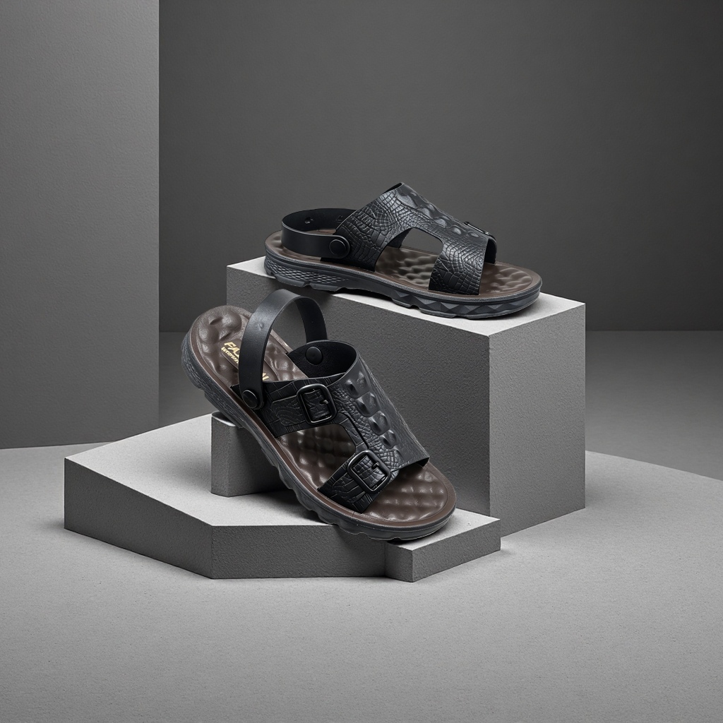 Negro simple moda sandalias mujeres verano transpirable antideslizante piso zapatos casuales Application Scenario