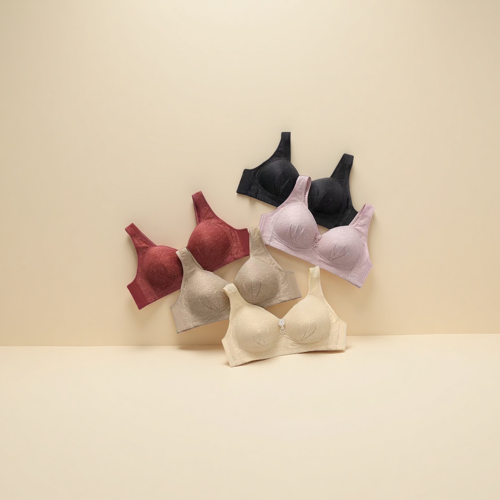 Five multi-color bras, black brick red khaki bean paste skin tone, export bras and underwear Application Scenario