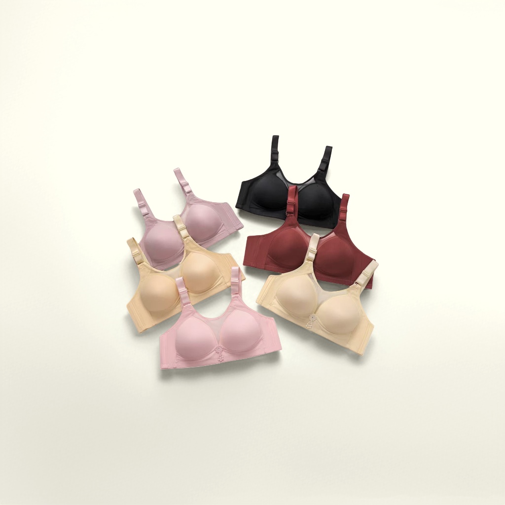Multi-color, frameless bra: comfortable, breathable, and adjustable women's underwear details Picture