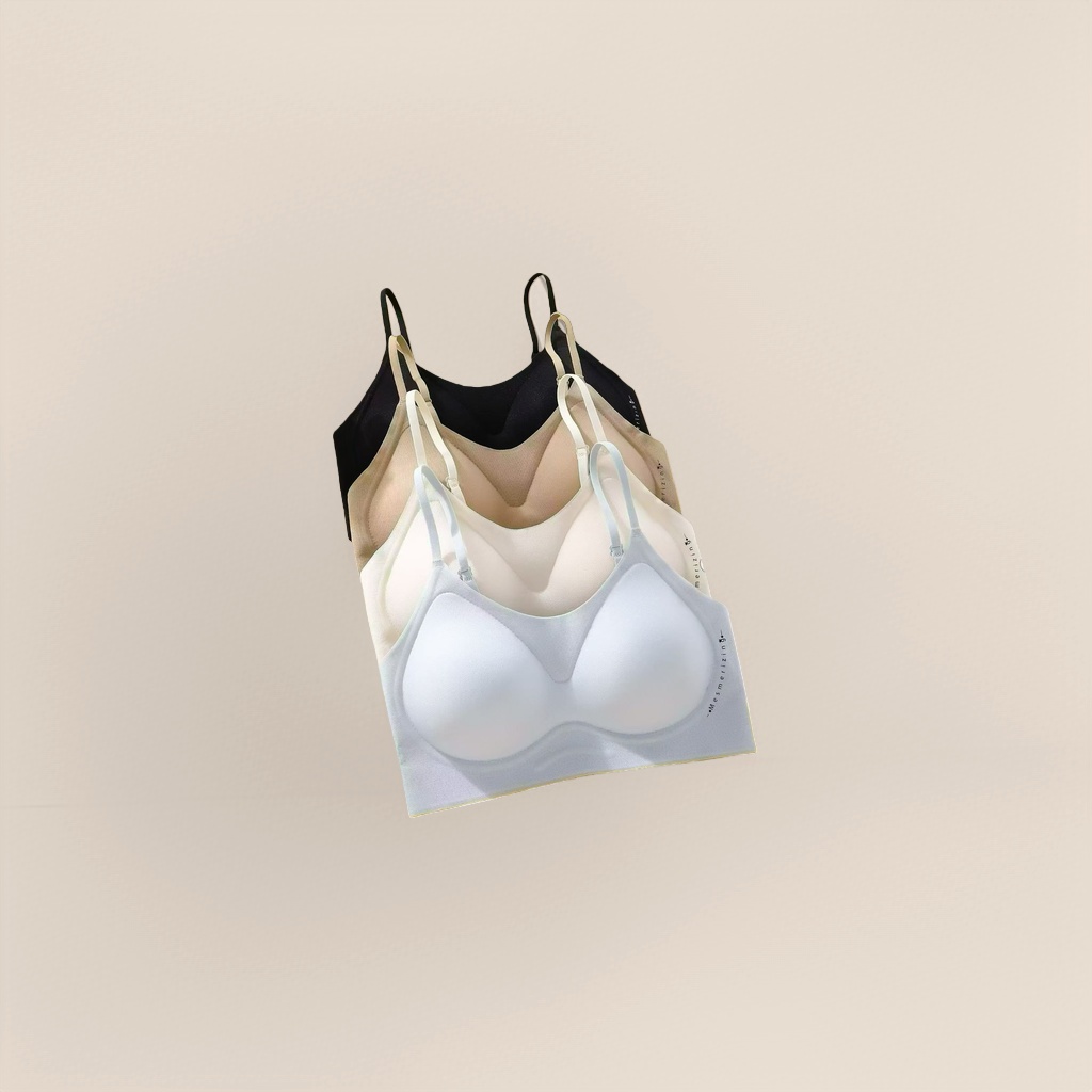 The fashionable undergarment with a halter vest design is comfortable and breathable without any underwire details Picture