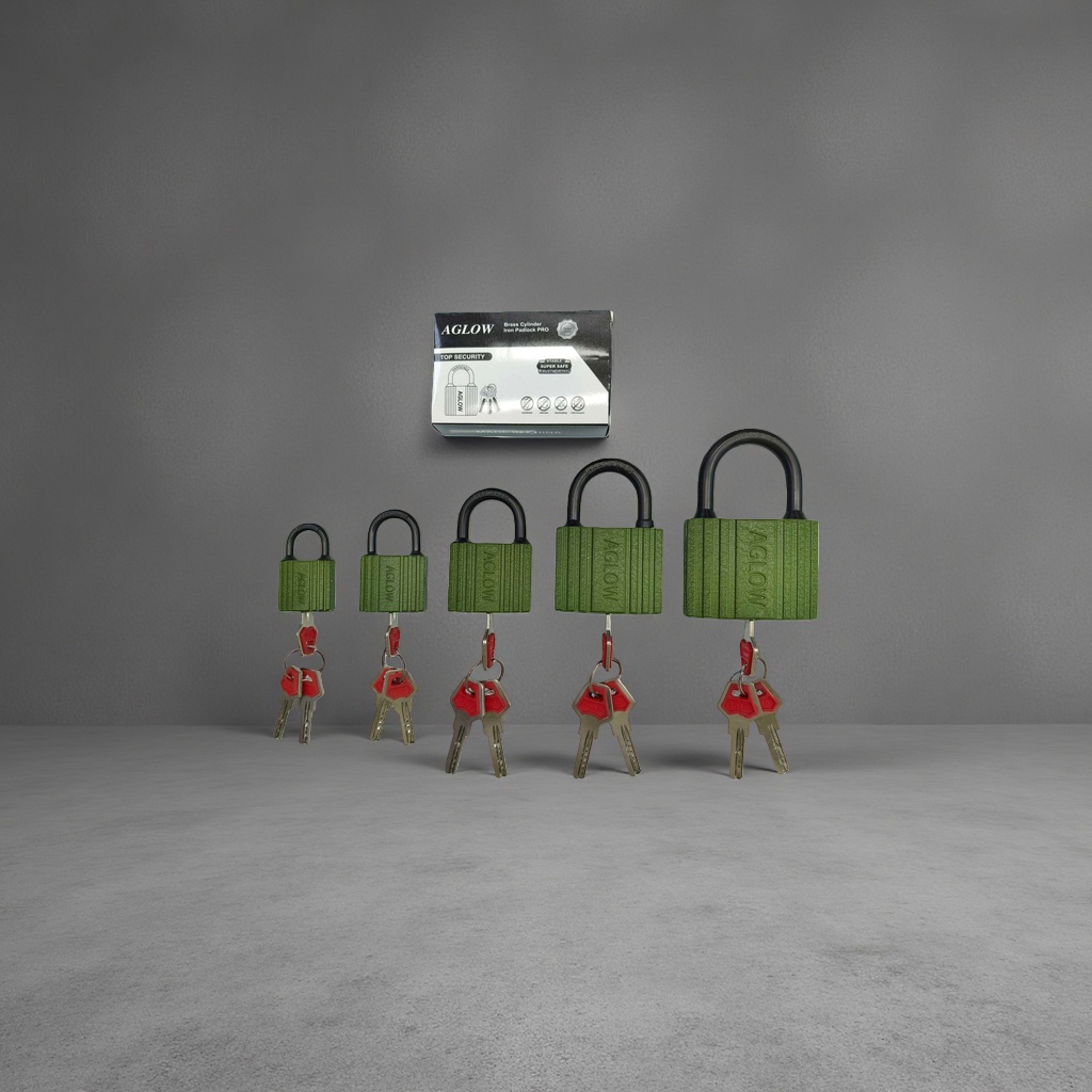 AGLOW green padlock, a series of anti-rust, durable and silent locks for home and office doors and cabinets details Picture