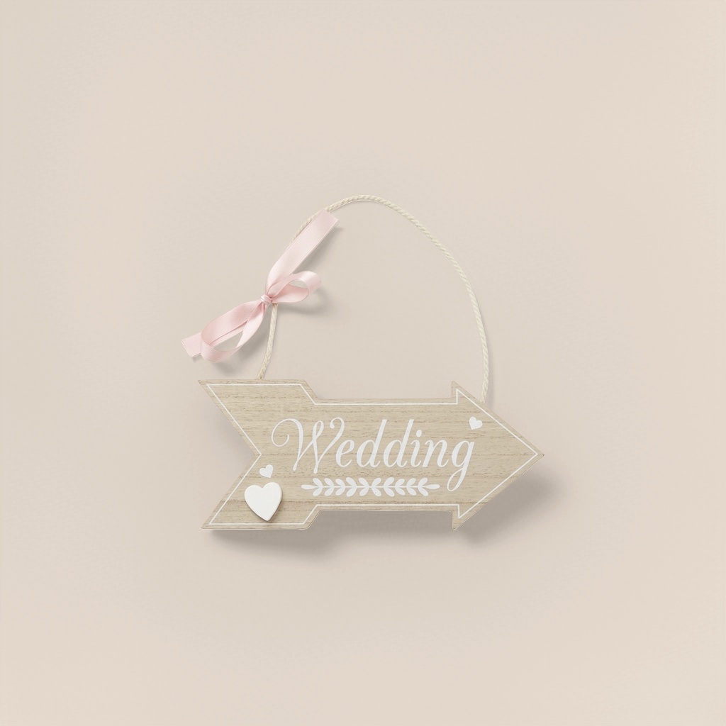 Wooden arrow signs for wedding decoration, guiding signposts and welcoming props details Picture