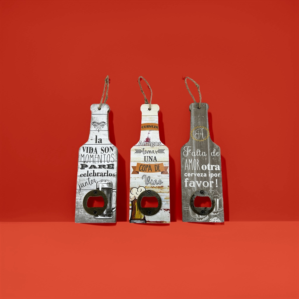 Wooden wine bottle-shaped decorative tag practical home wine set gift details Picture