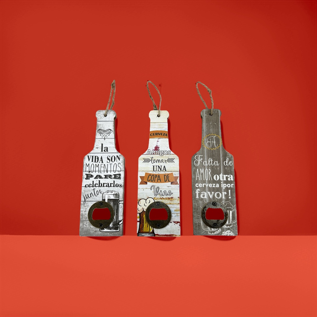 Wooden wine bottle-shaped decorative tag practical home wine set gift Specification image