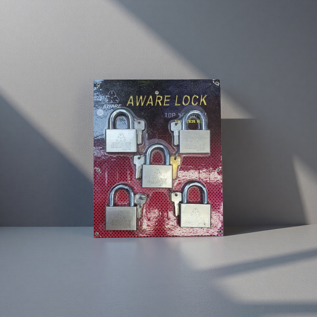 AWARE LOCK Metal Padlock Display Board Brand padlock storage display stand details Picture