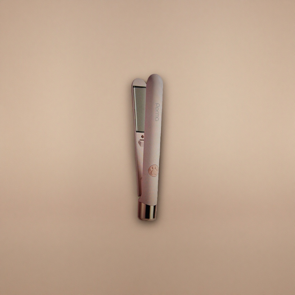 The pink straight hair straightening board, with a constant-temperature ceramic coating, is a dual-purpose hair styling tool for both straightening and curling Application Scenario
