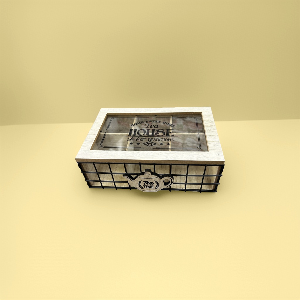 Wooden tea set storage box and tea storage box with multiple layers of compartments for moisture-proofing and preservation details Picture