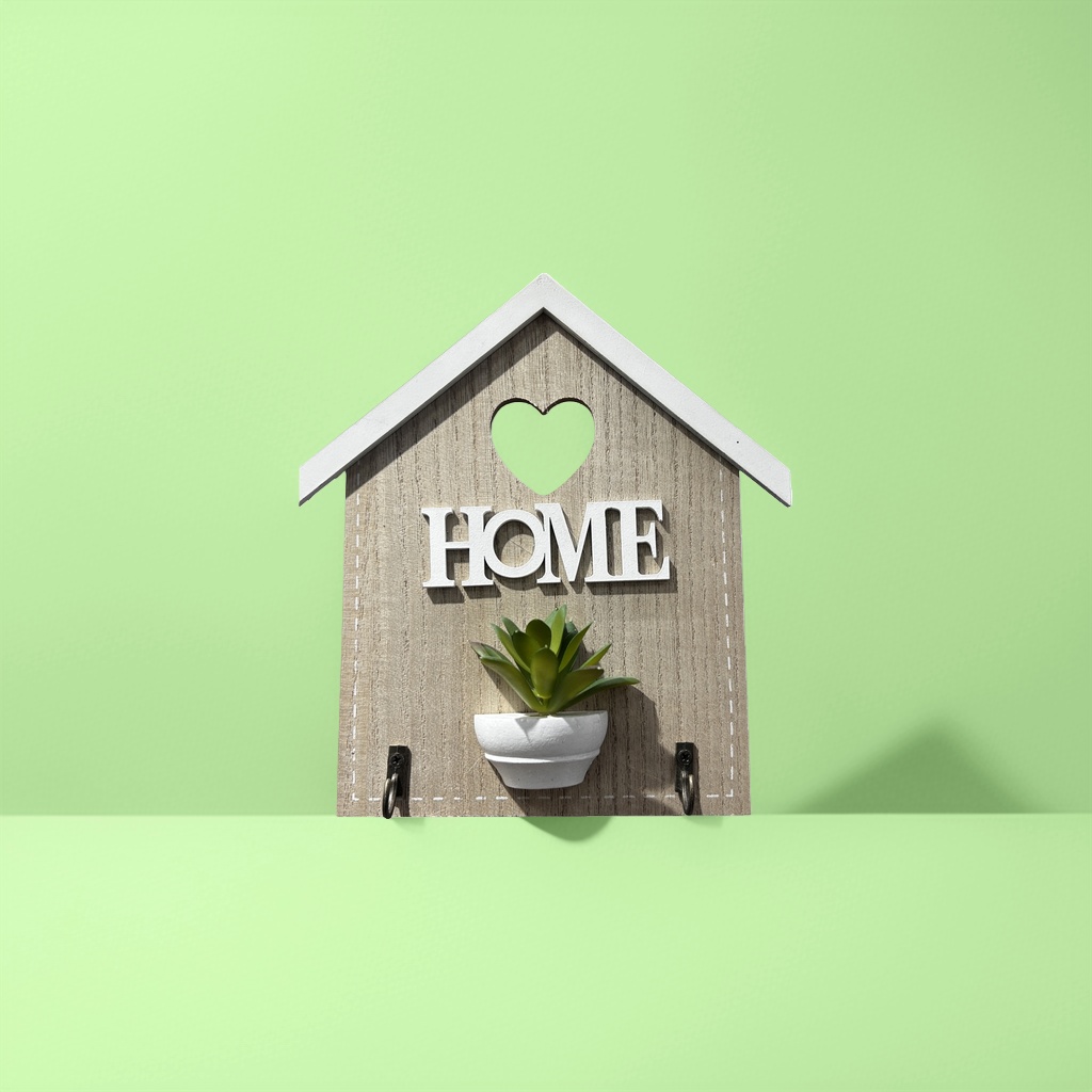 Decorative wooden house-shaped hanging ornaments, Nordic-style home wall decoration creative ornaments Application Scenario