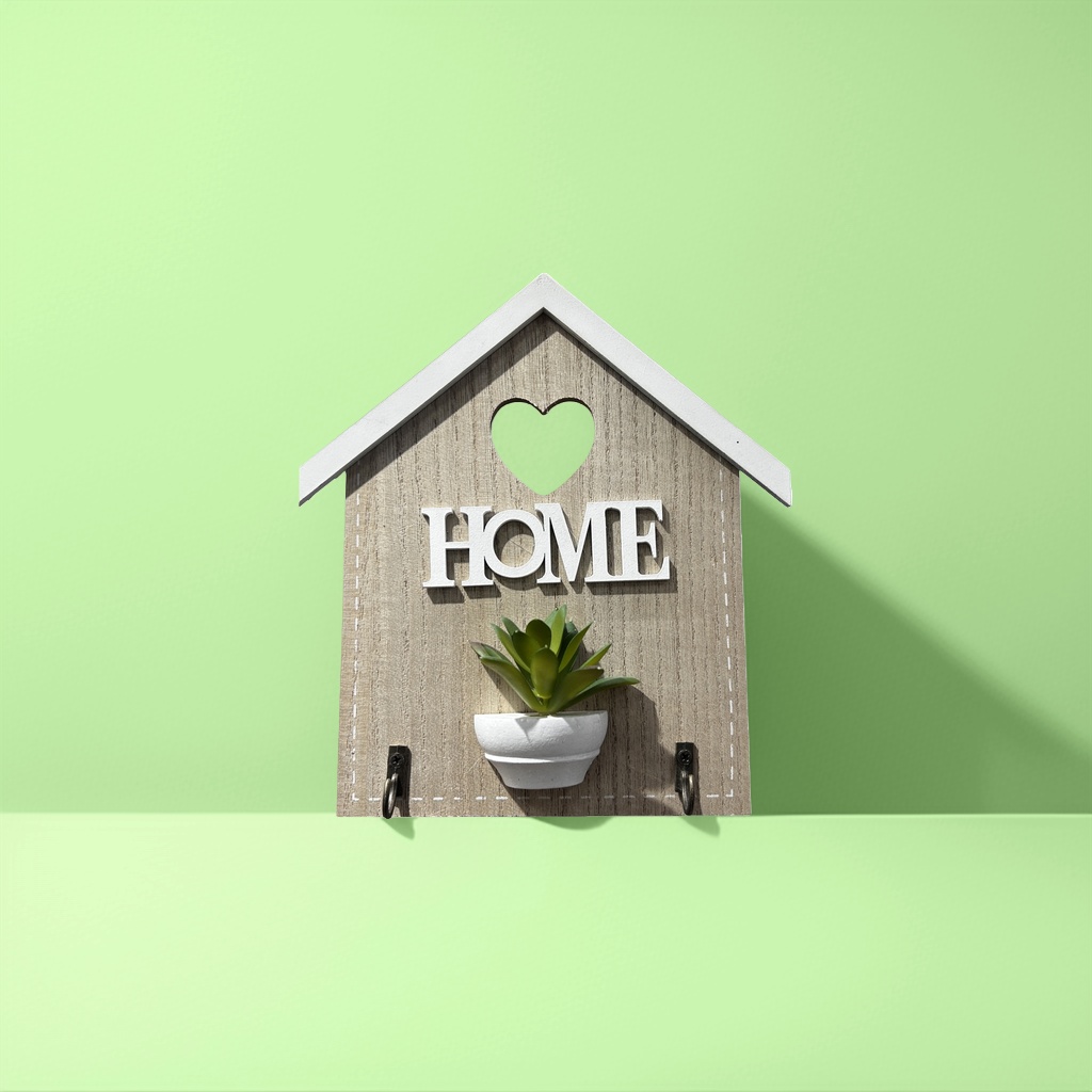 Decorative wooden house-shaped hanging ornaments, Nordic-style home wall decoration creative ornaments Specification image