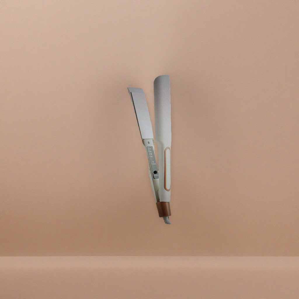Hair straightener with constant temperature negative ion straightening plate, dual-purpose for curling and straightening, ceramic coating