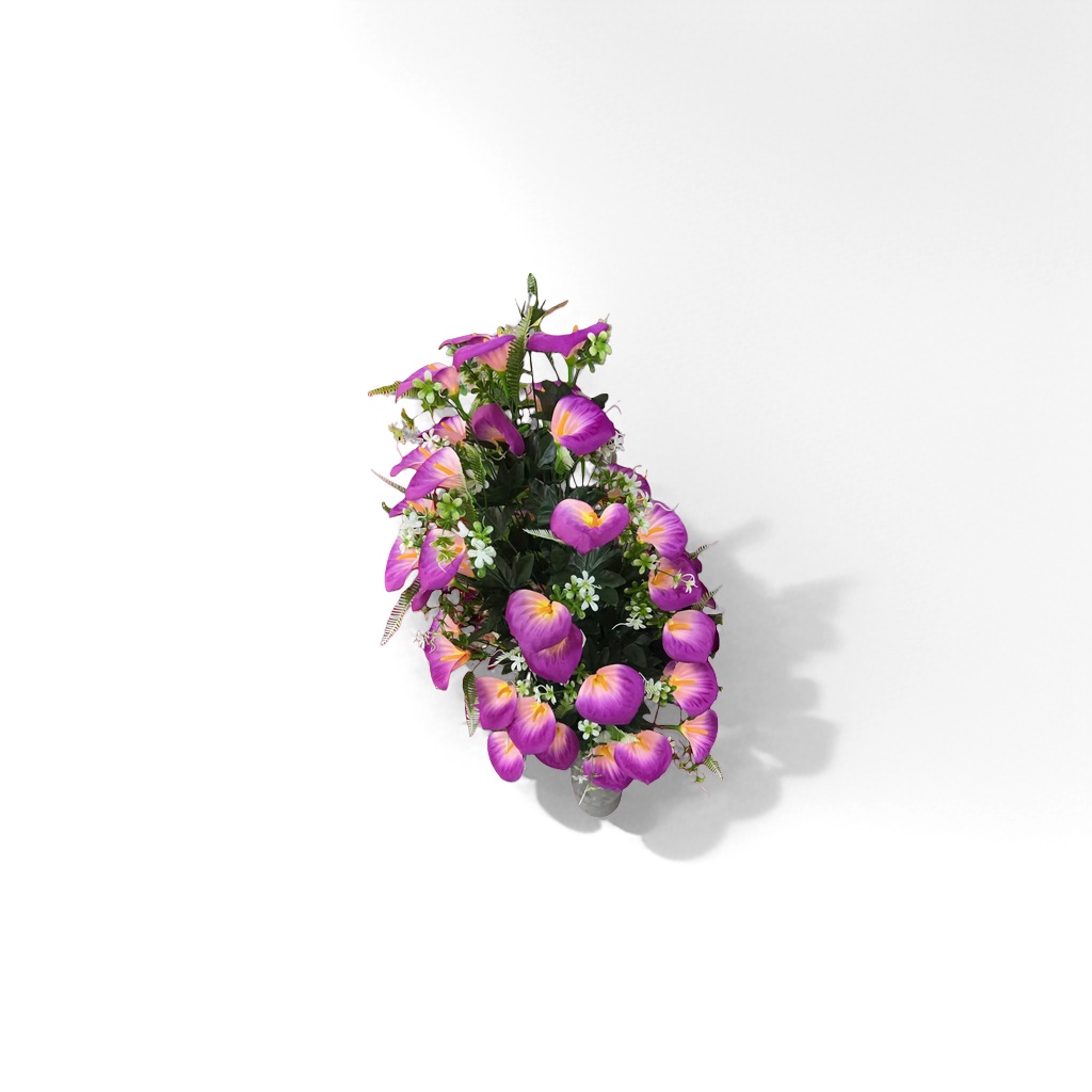 紫色马蹄莲花束 高级感婚礼生日送礼鲜花包邮