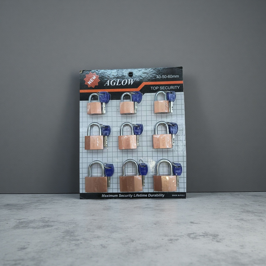 AGLOW's new high-security copper-colored padlock set comes with a key Application Scenario